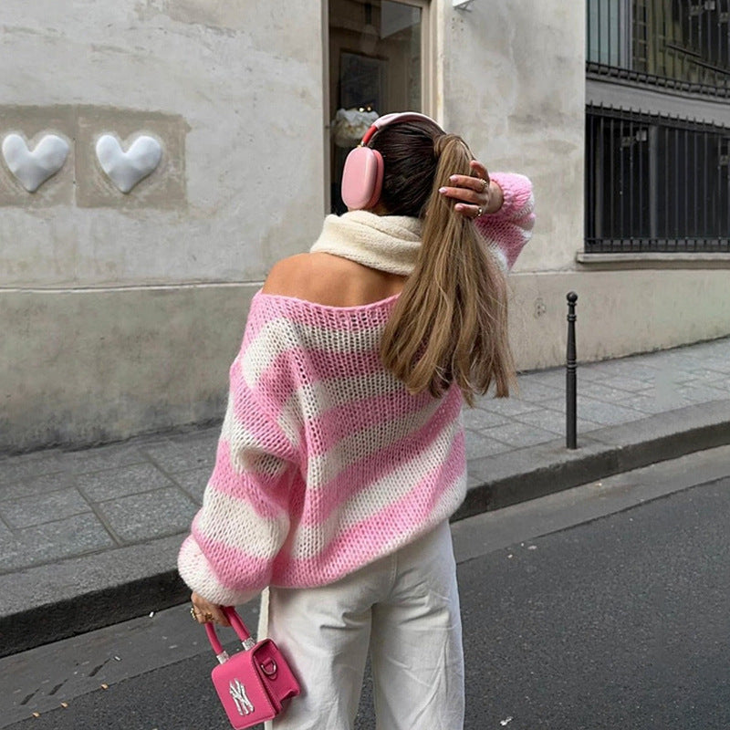 Striped Cozy Knit Sweater