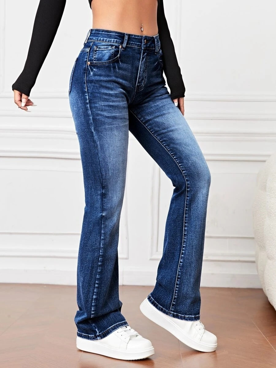 Sculpt Fit High Waist Bootcut Jeans – Slimming &amp; Comfortable Denim Pants