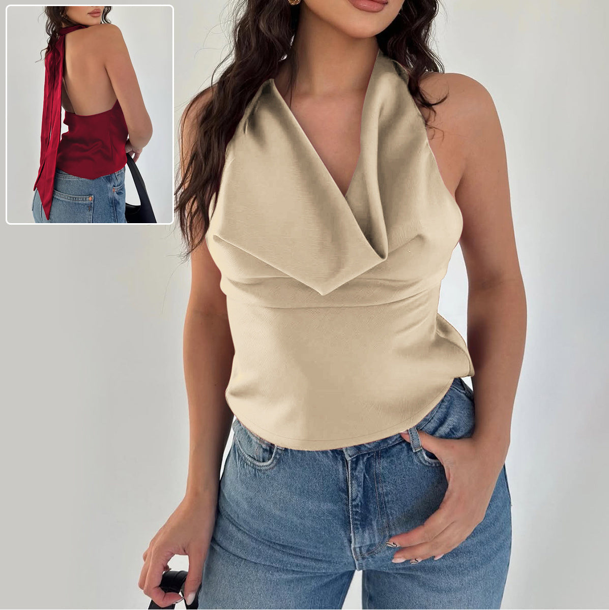 Scarlet Drape Top