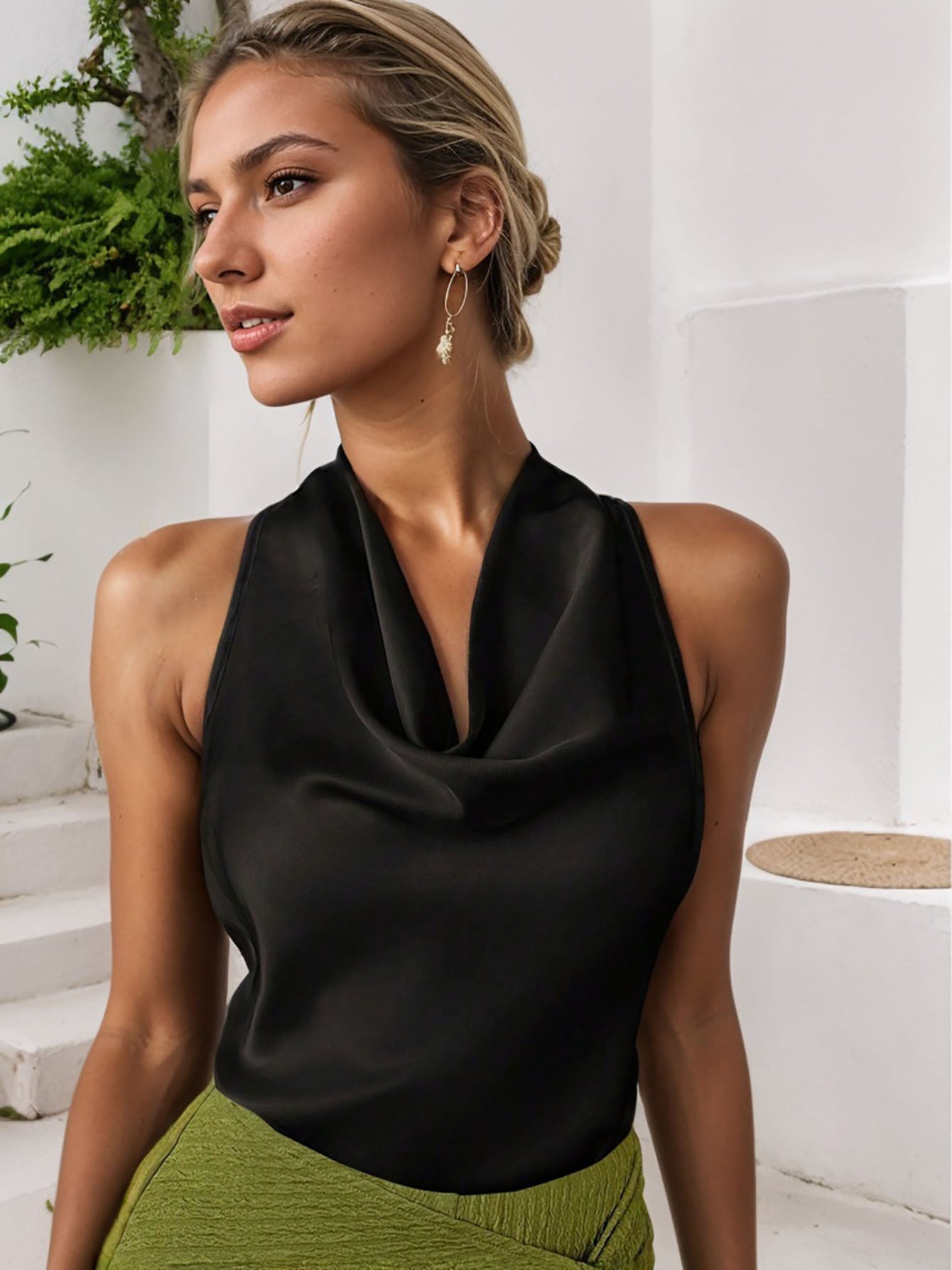 Luxe Draped Halter Top