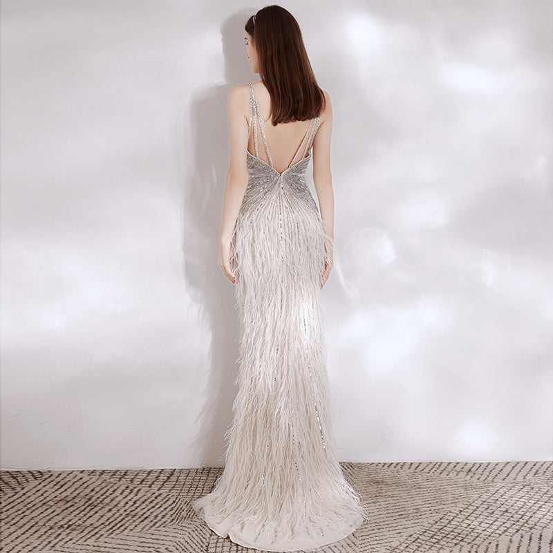 Luxe Feather Gown