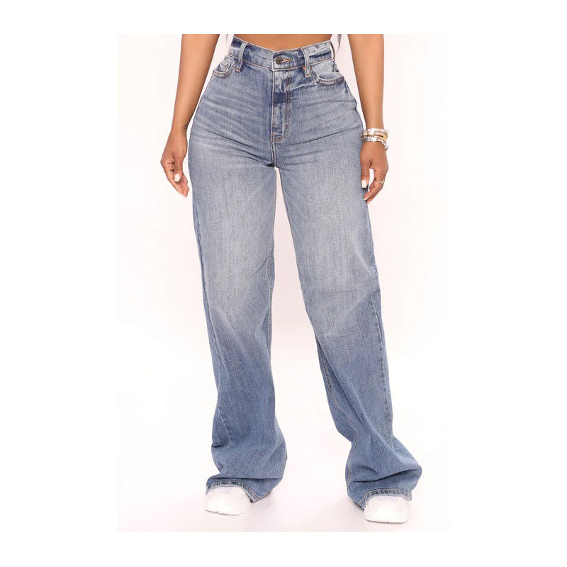 Vintage-Jeans mit weitem Bein