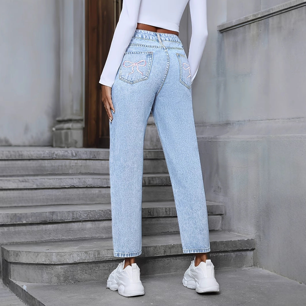 Trendy Distressed Mom Jeans