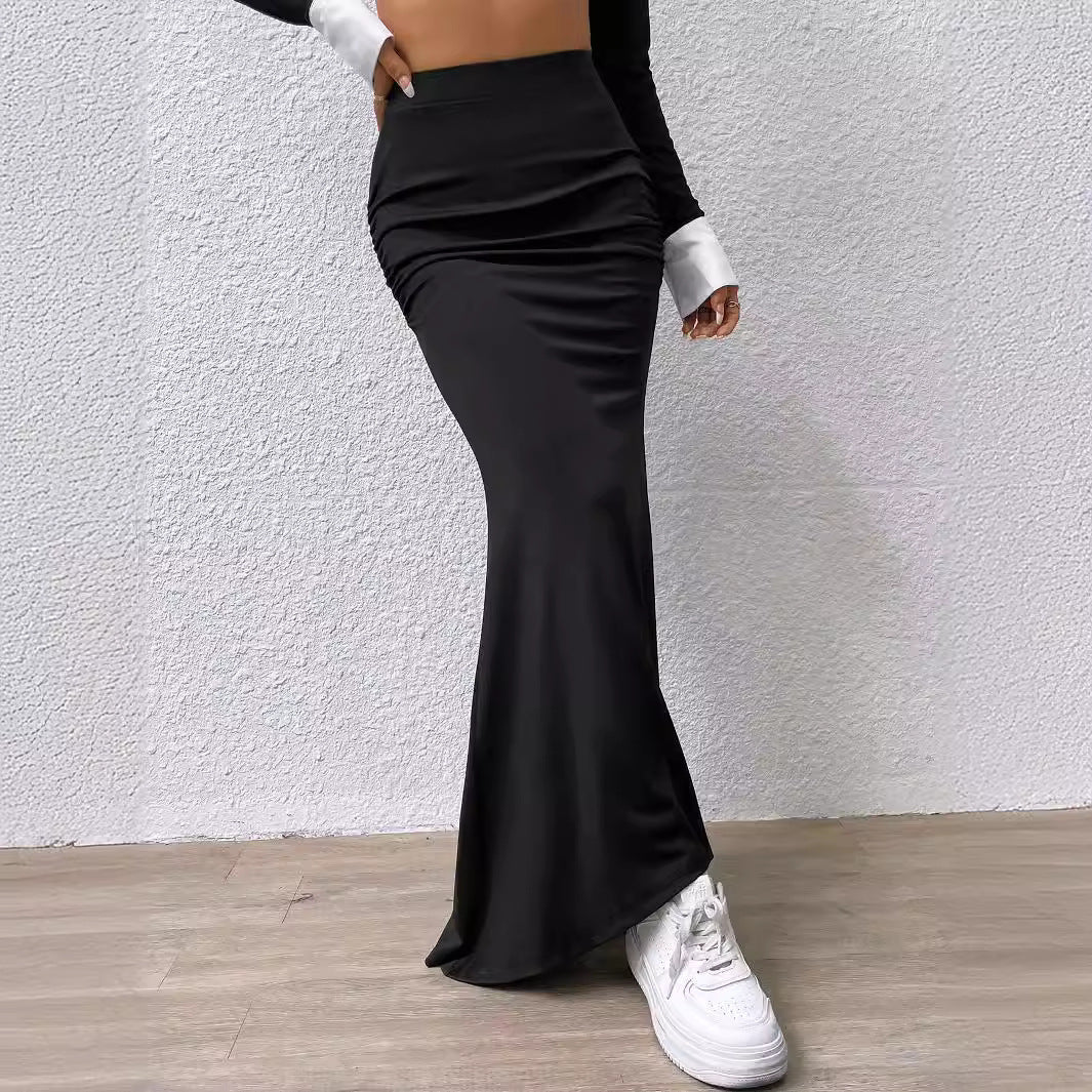 Midnight Satin Skirt