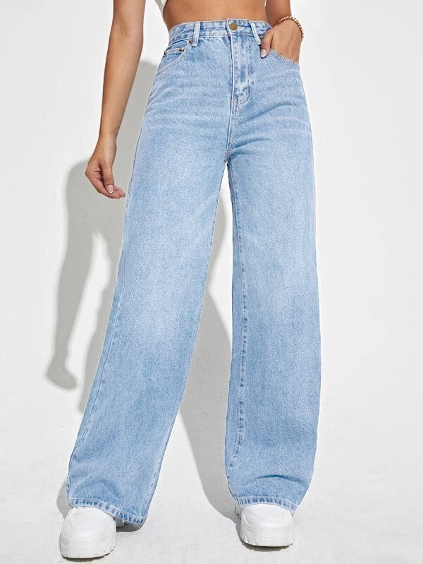 Classic Wide-Leg Jeans