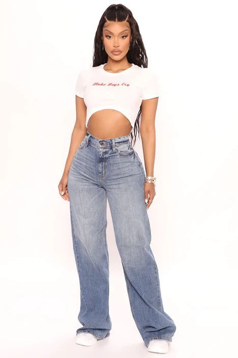 Vintage-Jeans mit weitem Bein