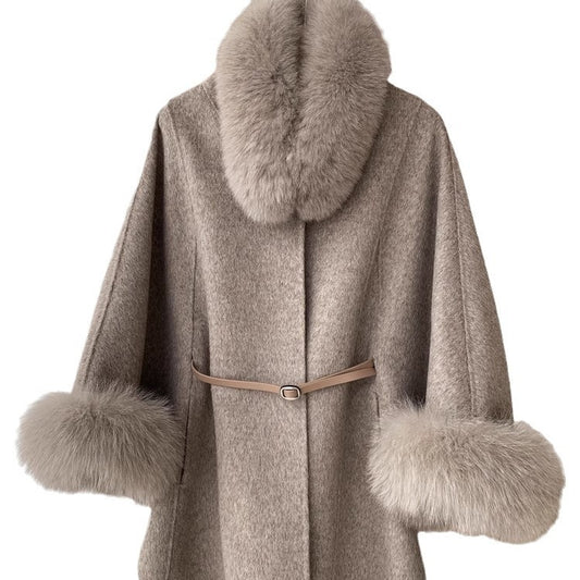 Luxury Fur-Trimmed Coat